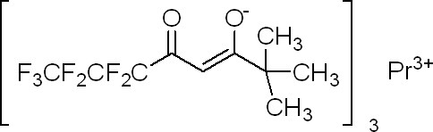 三(6,6,7,7,8,8,8-七氟-2,2-二甲基-3,5-辛二酮基)镨(Ⅲ)